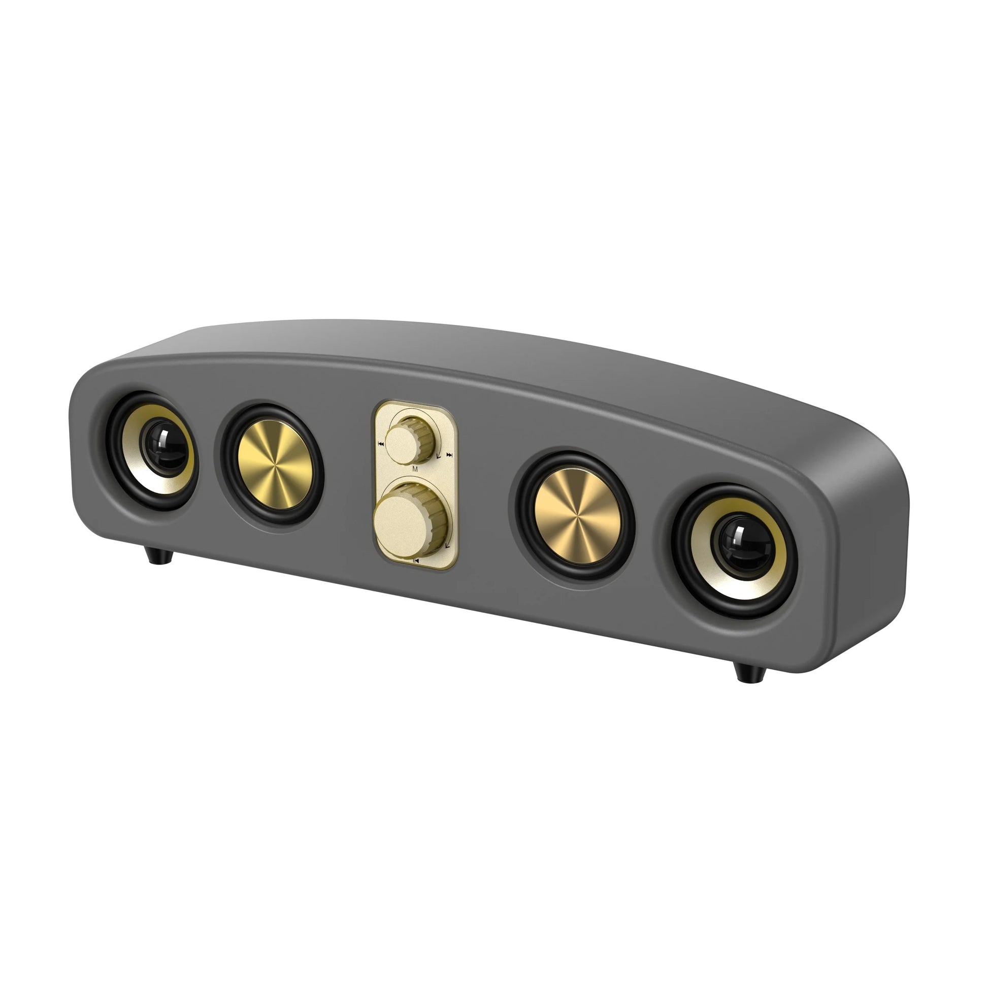 Desktop Wireless Speakers (Wood Grain), Portable Speakers, 3D Stereo and Subwoofer, Music, Movie Assisted Amplification Gifts