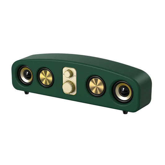 Desktop Wireless Speakers (Wood Grain), Portable Speakers, 3D Stereo and Subwoofer, Music, Movie Assisted Amplification Gifts