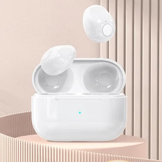 Invisible Earphones Mini Headphones V5.2 Bluetooth TWS In-Ear Earbuds Noise Reduction Wireless Sleep In-Ear Earbuds with Micr